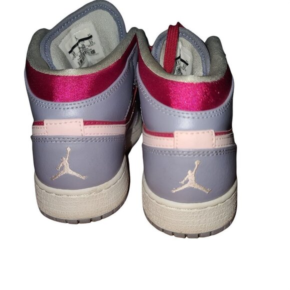 Youth Air Jordan 1 Mid GG 4Y 'Hyper Fuchsia' 555112 609 - Picture 4 of 7